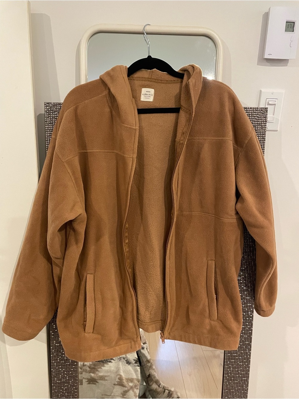 Hooded Fleece Jacket - Brown